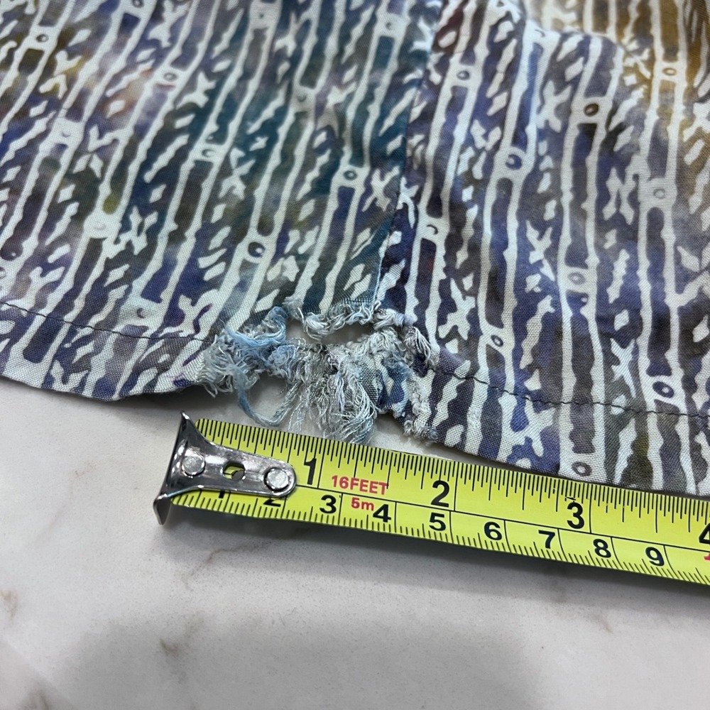 Laise Adzer Vintage Batik Lattice Print Babydoll Dress Blue Purple One Size READ - Picture 12 of 12